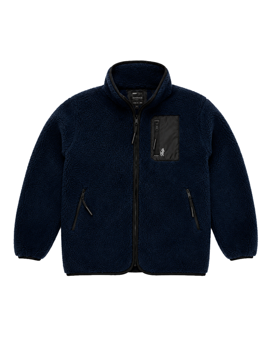 Chaqueta Polar Sherpa HELP Unisex - Azul y Negro