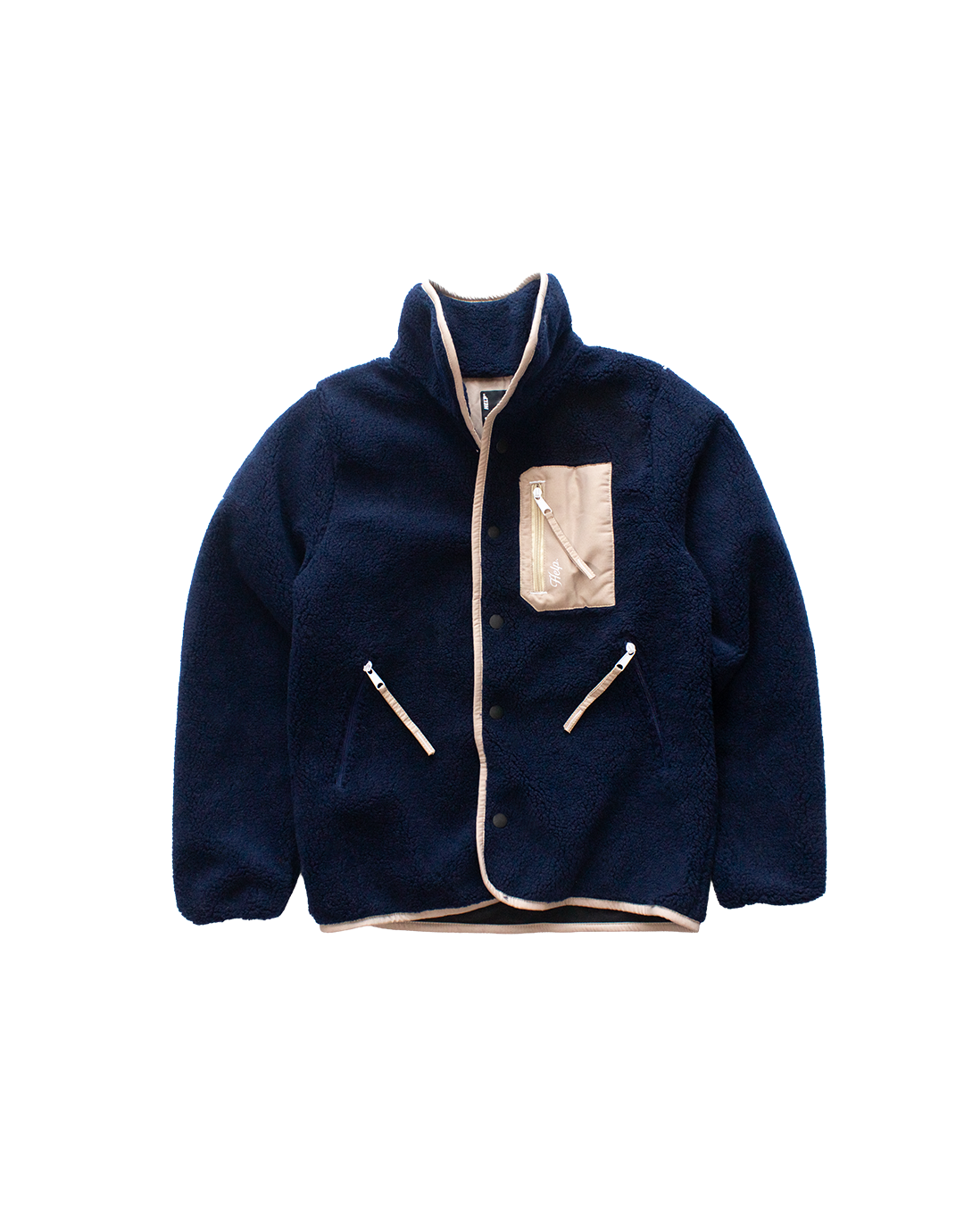 Chaqueta Polar HELP ( Azul-Beige ) UNISEX