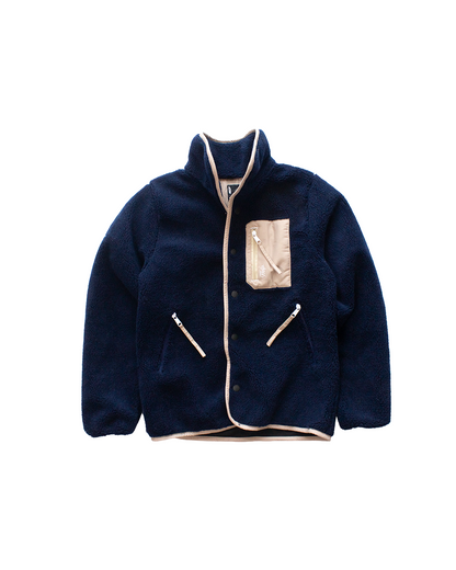 Chaqueta Polar HELP ( Azul-Beige ) UNISEX