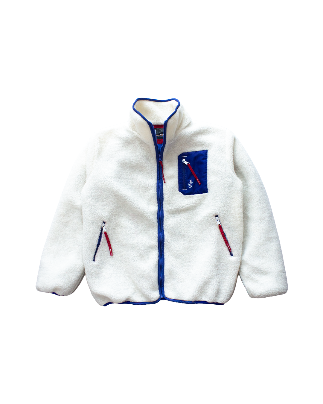 Chaqueta Polar HELP ( Blanco-Azul ) UNISEX