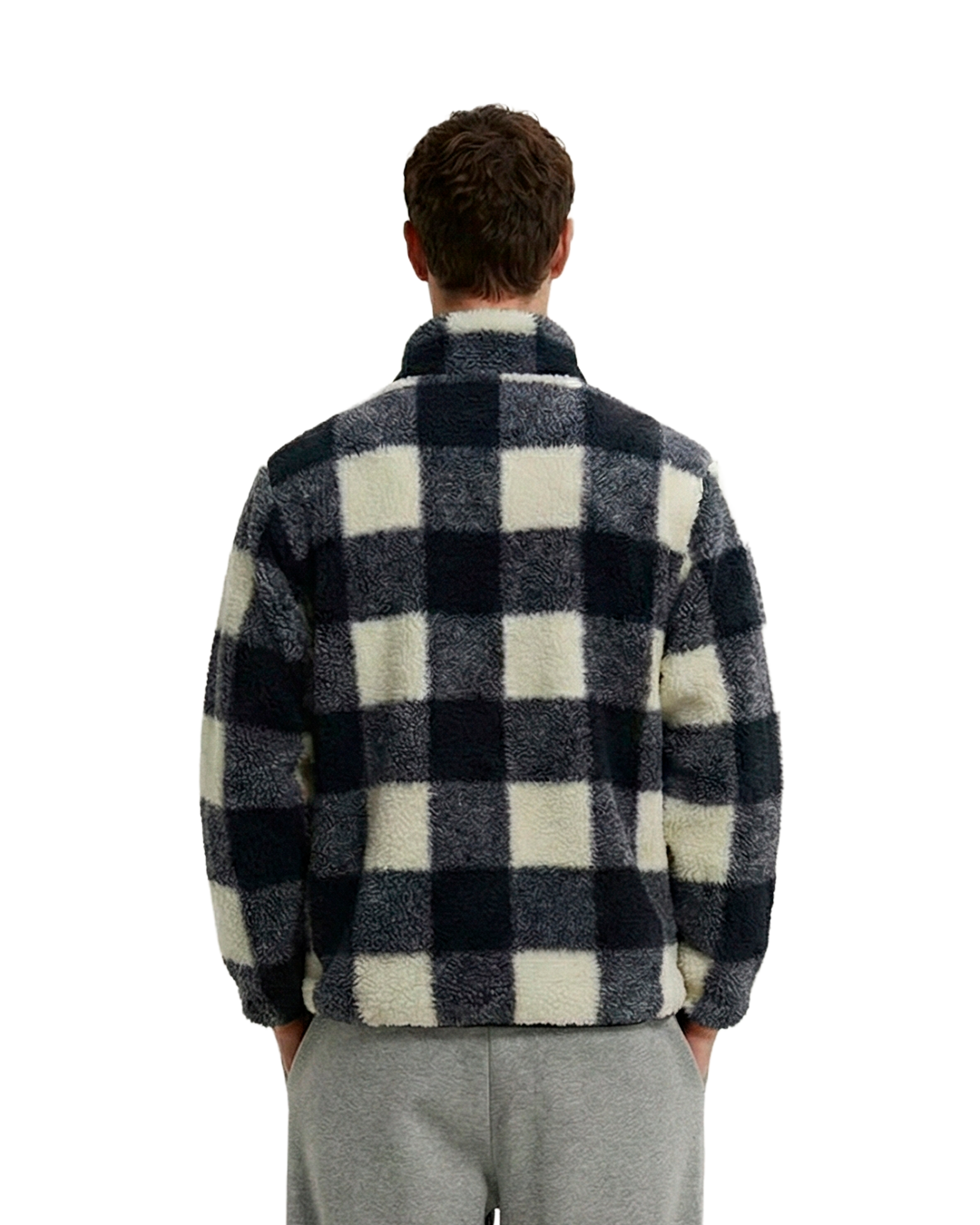 Chaqueta Polar Sierra unisex HELP ( Negro-Blanco )