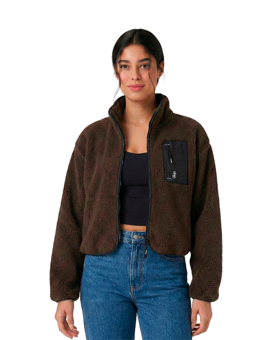 Chaqueta Polar Boxfit Mujer HELP ( Café )