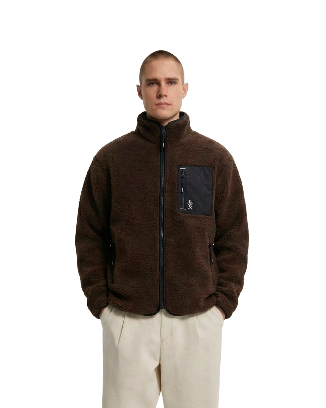 Chaqueta Polar HELP ( Café ) UNISEX