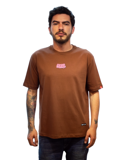 New Camiseta Box-Fit CLOUDS CHOCOLATE COFFEE