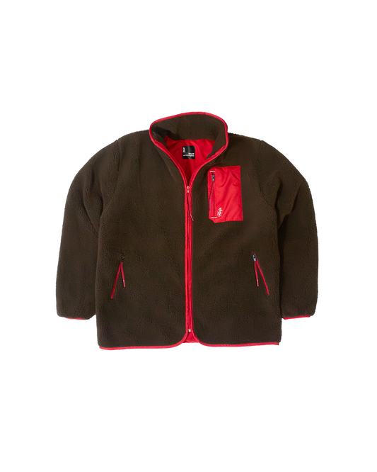 Chaqueta Polar Limited HELP ( Café Rojo )