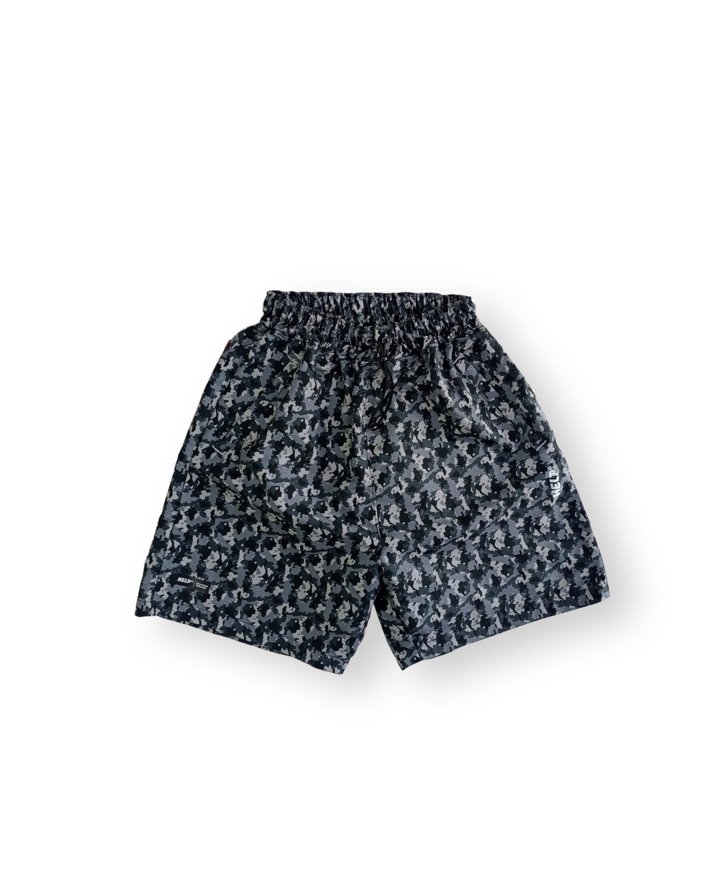 Pantaloneta Corta Deportiva Running HELP ( Gris Camuflado )