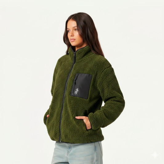 Chaqueta Polar HELP Mujer ( Verde Militar )