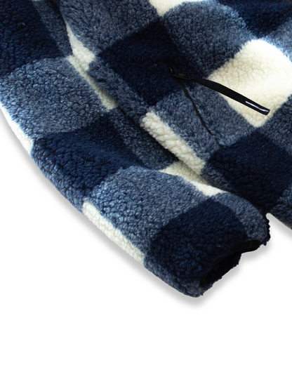 Chaqueta Polar Sierra Mujer HELP ( Cuadros Azul-Blanco )