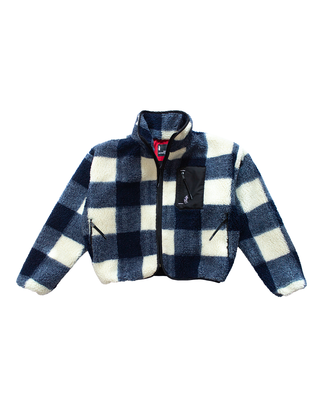 Chaqueta Polar Sierra Mujer HELP ( Cuadros Azul-Blanco )