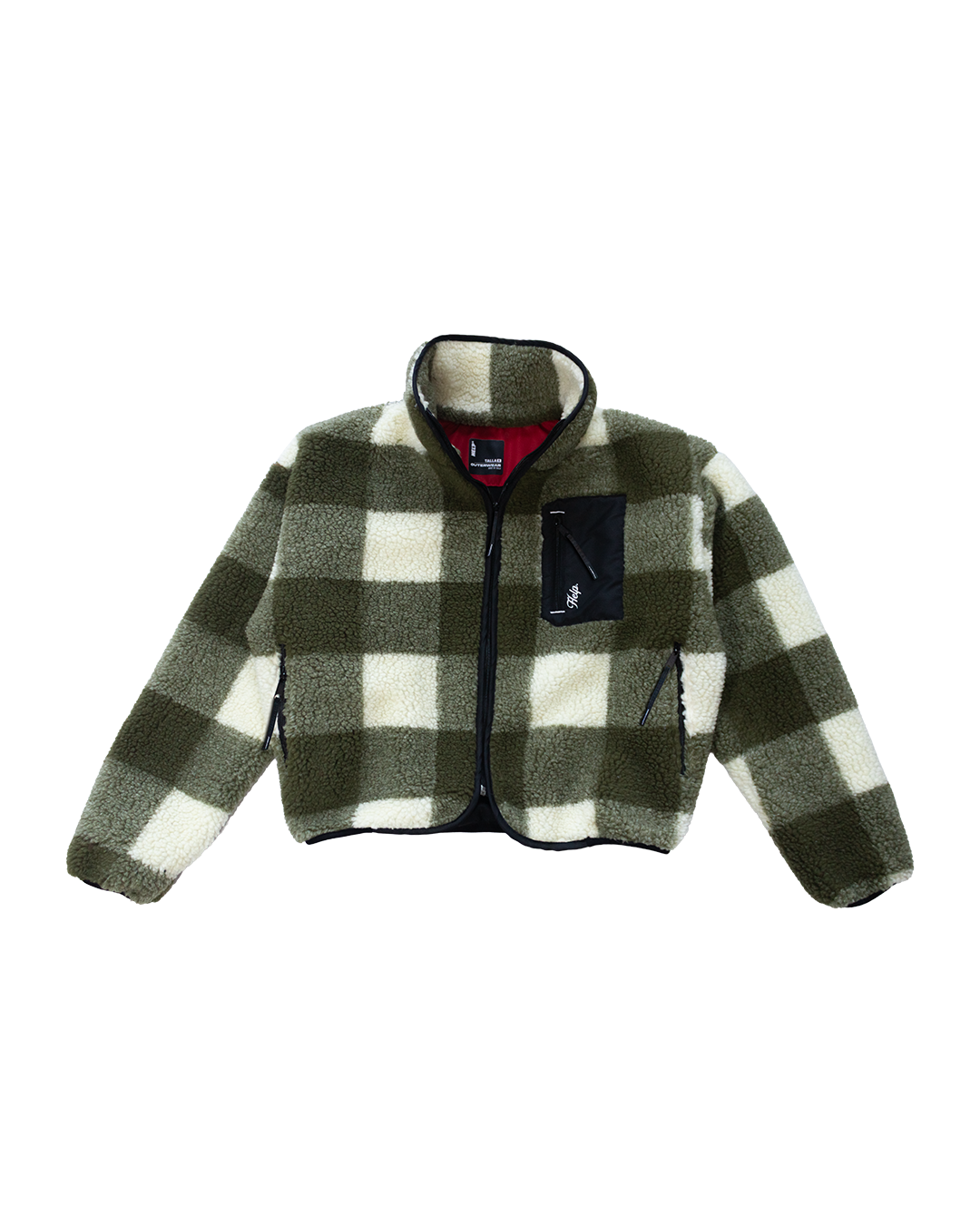 Chaqueta Polar Sierra Mujer HELP ( Cuadros Verde-Blanco )