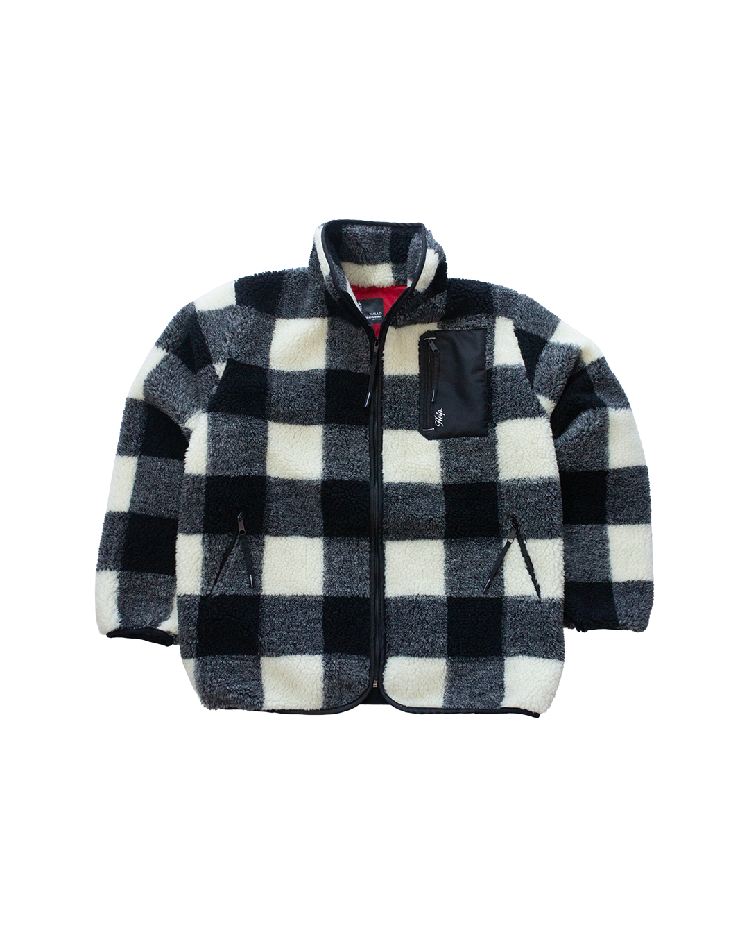 Chaqueta Polar Sierra unisex HELP ( Negro-Blanco )