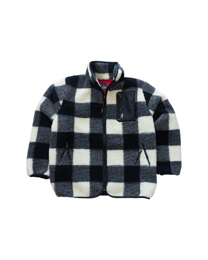 Chaqueta Polar Sierra unisex HELP ( Negro-Blanco )