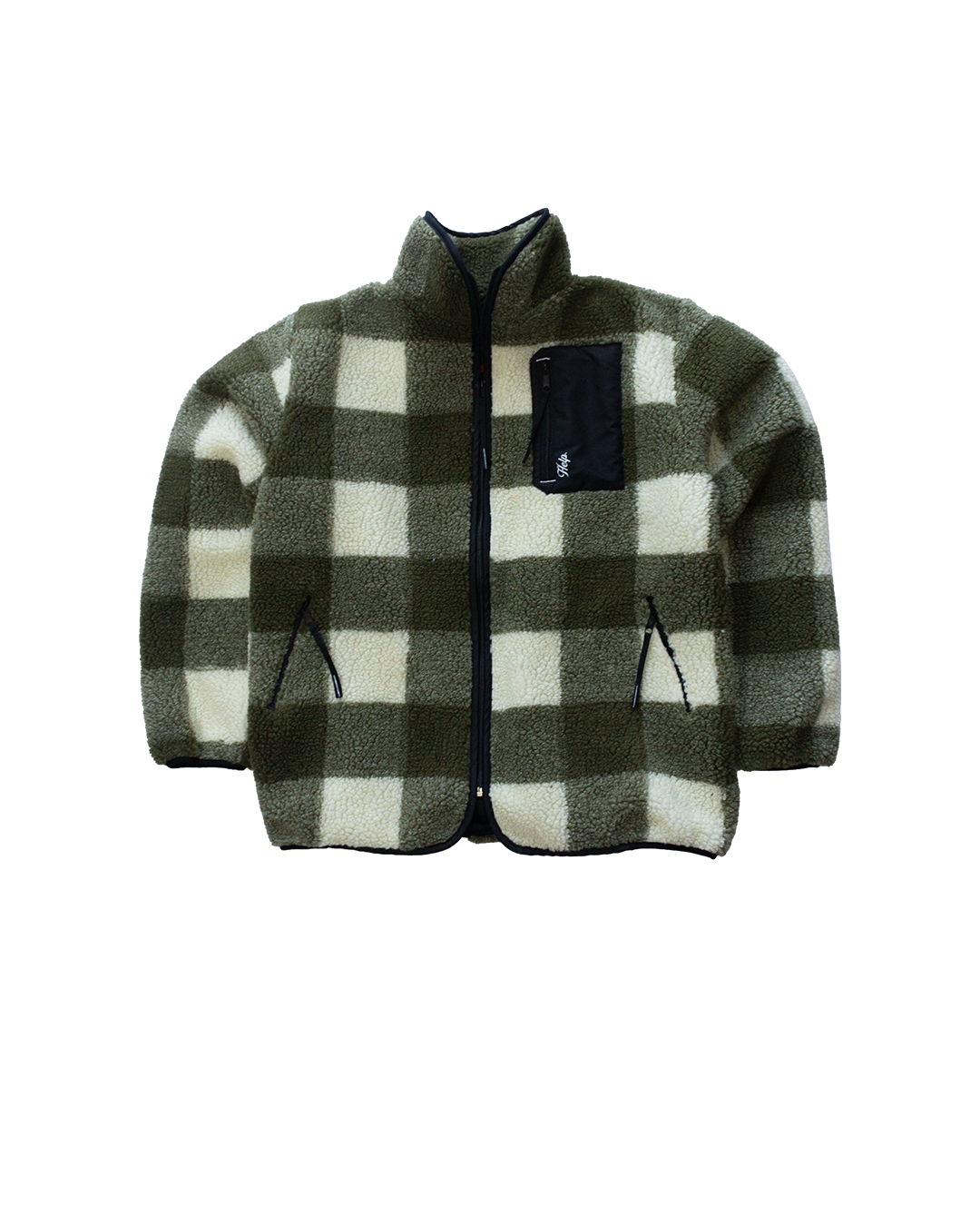 Chaqueta Polar Sierra unisex HELP ( Verde-Blanco )