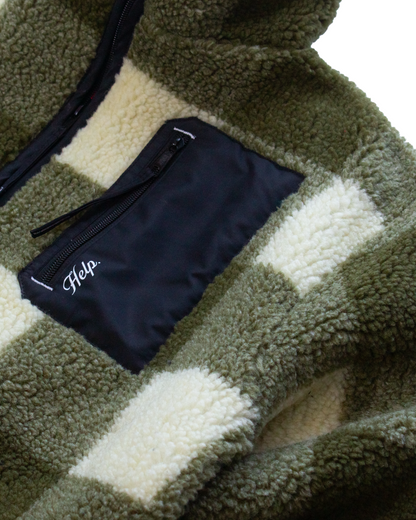 Chaqueta Polar Sierra unisex HELP ( Verde-Blanco )