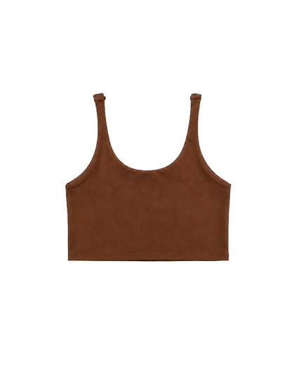 Crop Top Mujer - Café