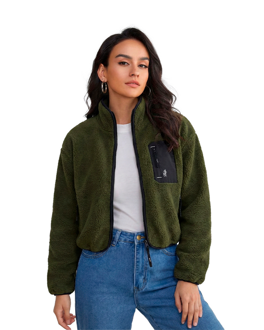 Chaqueta Polar Boxfit Mujer HELP ( Verde )