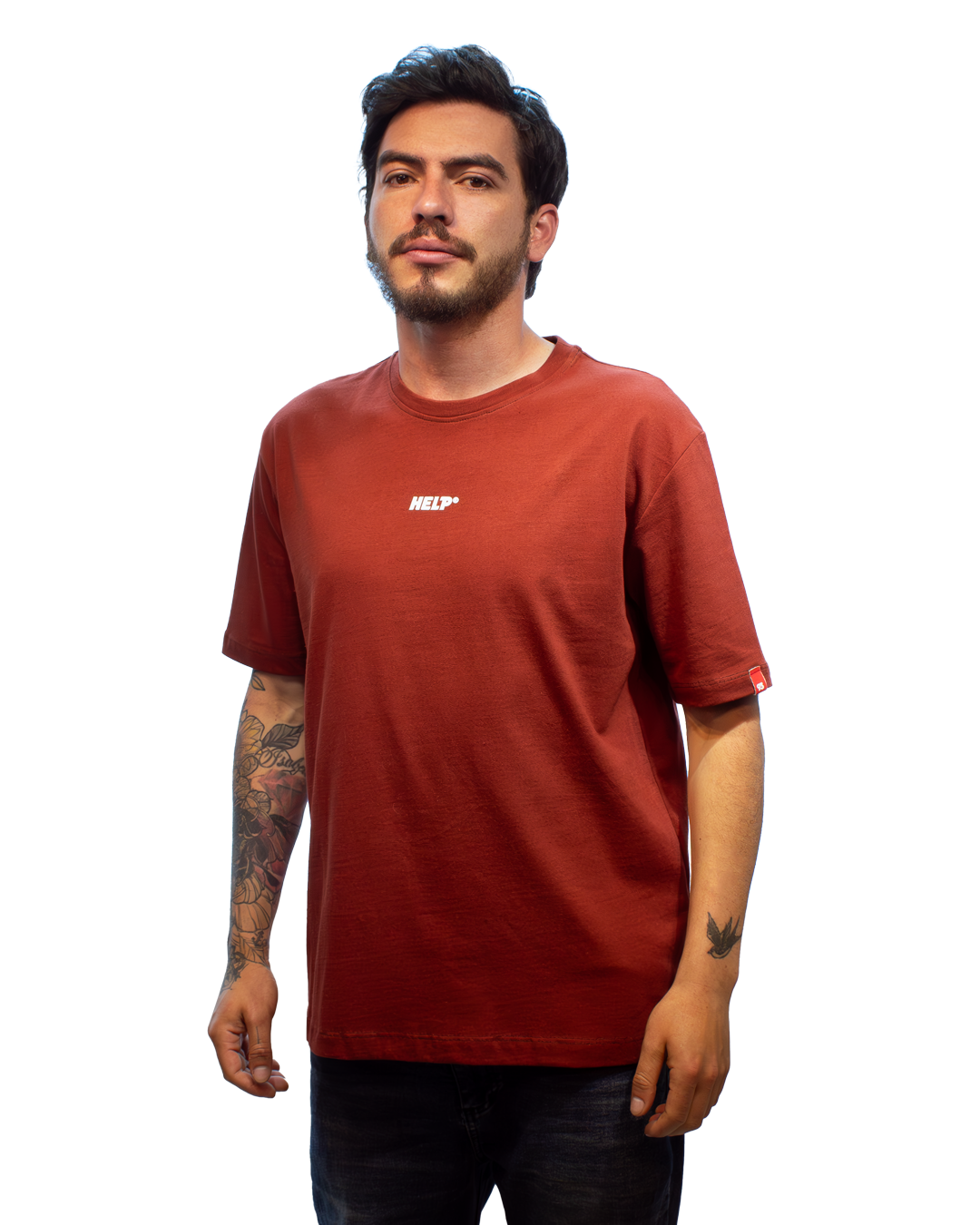 New Camiseta Oversize HELP ( Terracota )