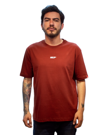 New Camiseta Oversize HELP ( Terracota )