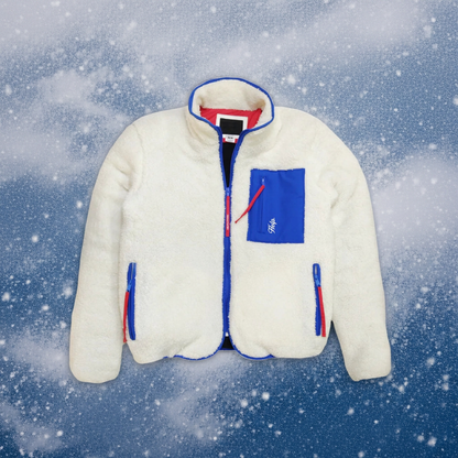 Chaqueta Polar HELP ( Blanco-Azul ) UNISEX